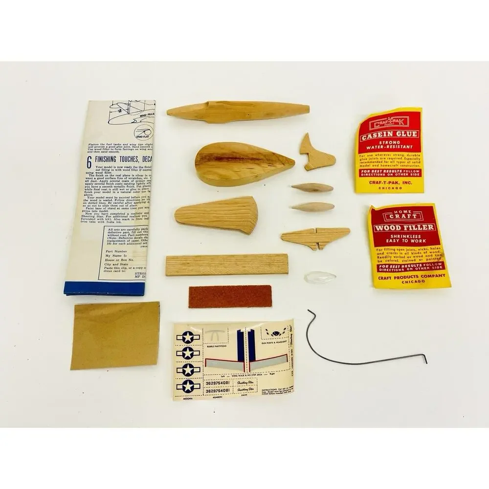 Strombecker Lockheed F-80 Shooting Star 1:72 Balsa Wood Model Kit C-32 New
